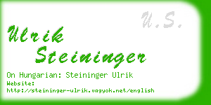 ulrik steininger business card